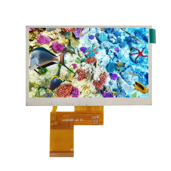 Display LCD da 4,3 pollici con visualizzazione IPS 800X480 RGB 40 pin CTP o Rtp opzionale per applicazioni industriali/mediche/attrezzature/automobilistiche