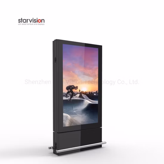 Display LCD per segnaletica digitale esterna bifacciale per chiosco pubblicitario impermeabile per aeroporto